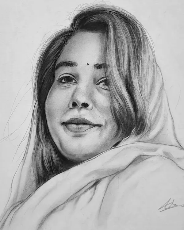This is the kind of portrait I love to create. Using graphite and charcoal, I work to capture not just a likeness, but a feeling. This was a commissioned piece, and my goal was to bring a sense of calm and warmth to the paper.