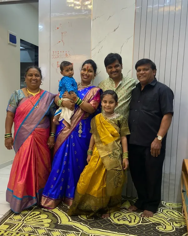 The Pingulkar family celebrating their Griha Pravesh and Vastu Shanti in their new 1 BHK home in Kalyan. It was an honor to hand over the keys to their dream home.