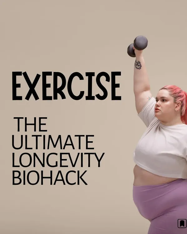 Exercise is the ultimate longevity biohack. It's about so much more than weight loss. It reduces disease risk, boosts mental health, and improves insulin sensitivity, making it one of the most powerful tools for a long, healthy life.