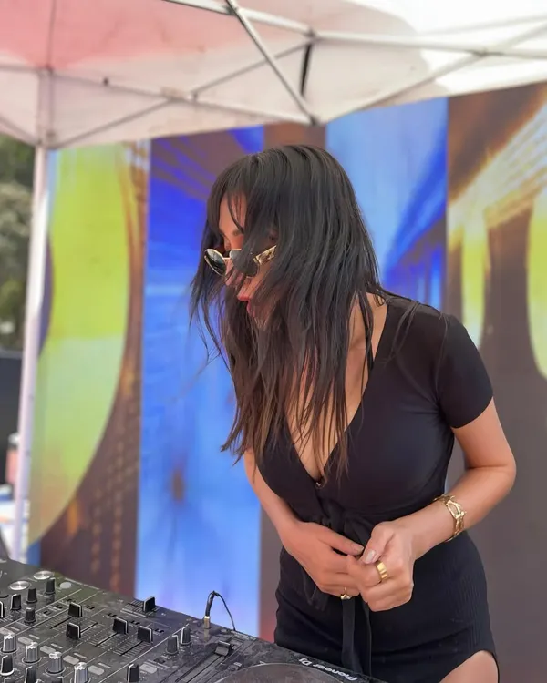 There's no place I'd rather be. A candid shot of me at a daytime gig, feeling the breeze and the music.