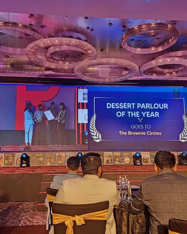 A proud moment for our team as we accept the award for "Dessert Parlour of the Year" at the Restaurant Awards 2024.