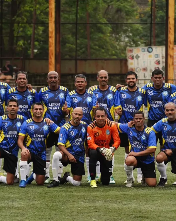 This is our Lemon Break Sports FC Veterans squad. We are a dedicated team of players over 45, competing together in the official MFA Veterans League, fully kitted and ready for every match.