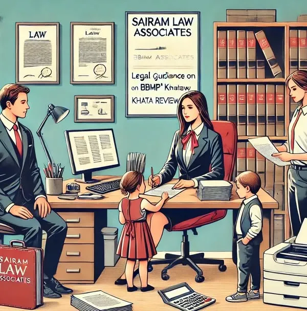 This image depicts a consultation regarding the BBMP's crackdown on fraudulent 'A' Khata certificates. I represent property owners in this situation, helping them submit the correct documents to validate their Khata and protect their property's legal standing.