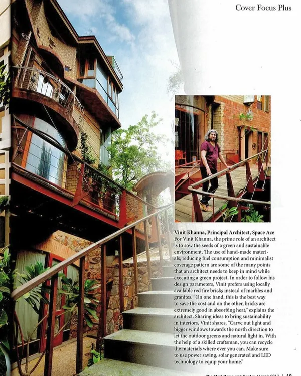 A feature in Ideal Home and Garden magazine that focused on my role in "sowing the seeds of a green environment." The article highlights the use of hand-made materials and bioclimatic design principles to create sustainable homes.