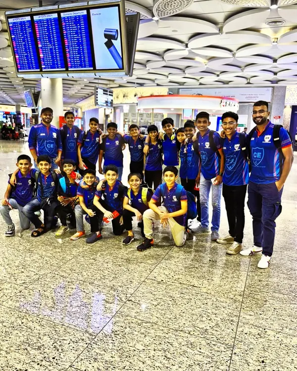 This is what it's all about. Taking my players beyond the local maidans and giving them a taste of professional cricket life. Here's my team at the airport, ready for our competitive tour to Bengaluru.