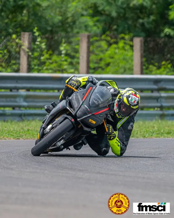 One of our instructors showing how it's done with an elbow-down moment. We teach advanced body positioning to help you maximize lean angle and cornering speed.