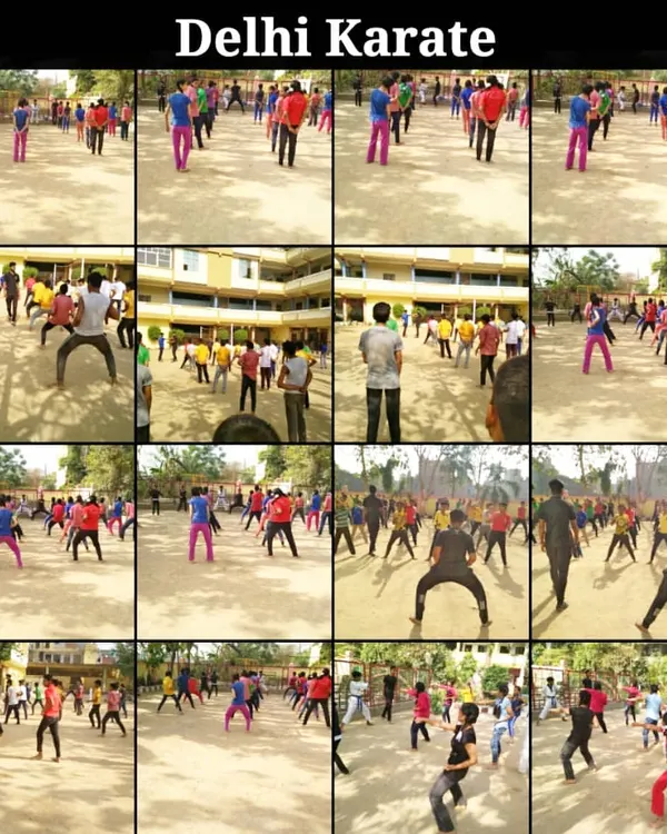A collage showing the scale of one of our large-scale outdoor training camps. We bring together students from all our locations to train, learn, and grow as a community.