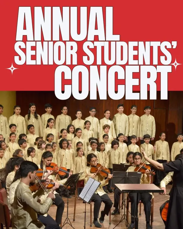 Our Annual Senior Students' Concert is a much-anticipated event that showcases the incredible progress and dedication of our senior choir and instrumental students. Here, they perform together in a powerful display of collaborative music-making.