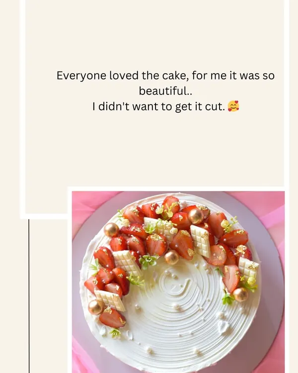 It's the highest compliment when someone says a cake is too beautiful to cut. I'm so glad this fresh strawberry cake was loved so much.