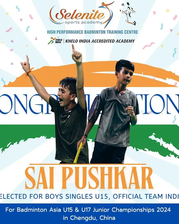 This is what we grind for. I am incredibly proud to announce that my student, Sai Pushkar, has been selected for the official Team India U-15 squad. He will represent the nation at the Badminton Asia Junior Championships in Chengdu, China.