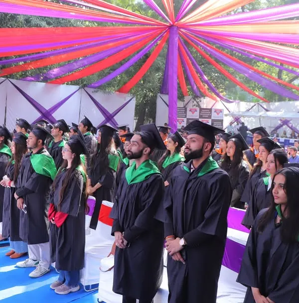 A proud moment for our graduates at the Annual Convocation ceremony. Dressed in their caps and gowns, they are ready to step into their professional careers.