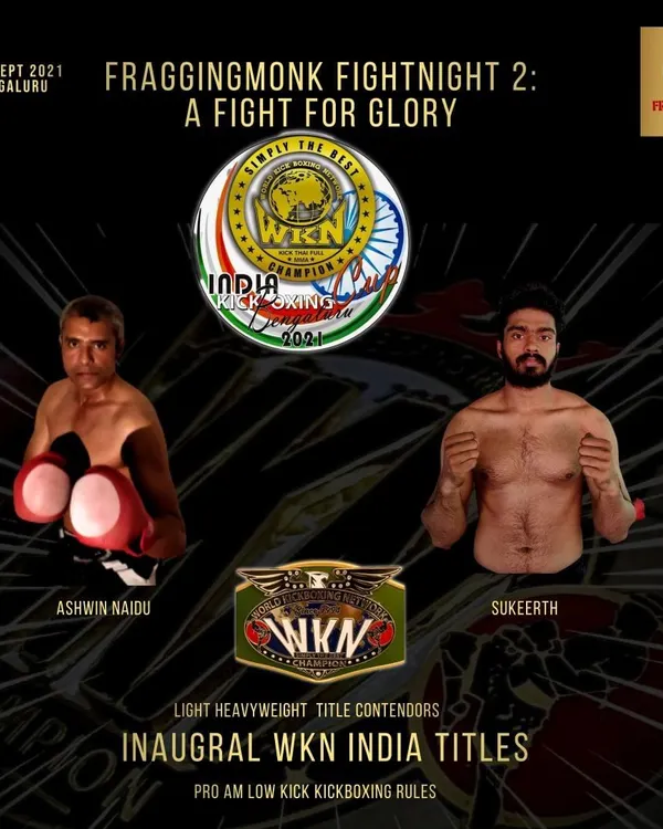 As the founder and chief instructor, I regularly compete to ensure my skills remain at the highest level. This poster announced my title fight for the World Kickboxing Network (WKN), a platform where we demonstrate the effectiveness of the training we provide to our students.