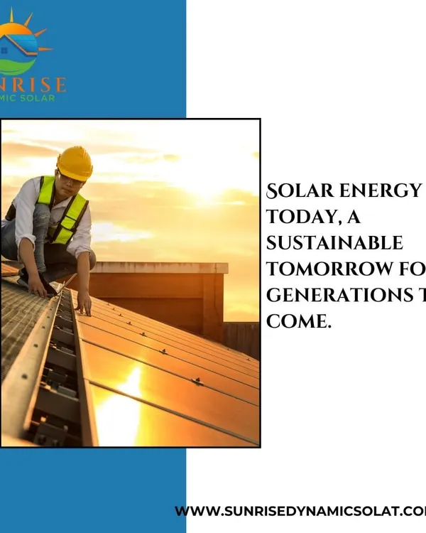 A technician performs final checks on a rooftop solar installation as the sun sets. My maintenance service ensures your system is safe and efficient, from the panels down to the wiring.