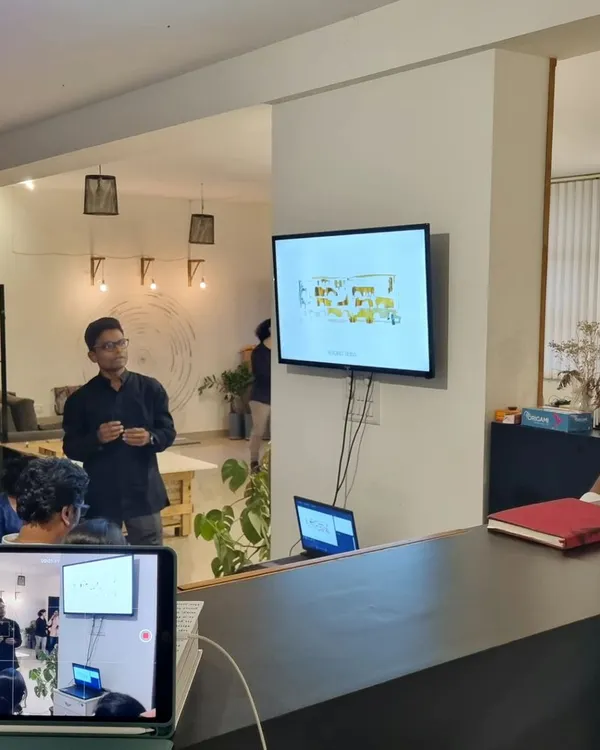 A glimpse into our "Reading Series," an event where we host presentations to encourage observation, travel, and sketching. This is a core part of our studio culture of continuous learning.