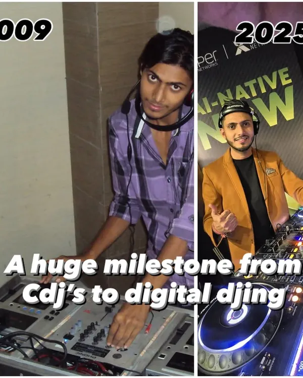 It's been a long journey from spinning on old-school CDJs in 2009 to the digital decks I use today. This picture is a huge milestone for me and shows my dedication to evolving as an artist over the years.