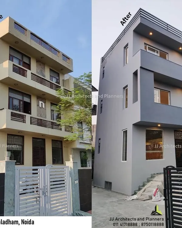 This is the kind of transformation that gets us excited. We took an old artist's studio in Noida and gave it a complete facade upliftment and interior renovation, finishing the entire project for ₹12 lakhs, well under the client's ₹15 lakh budget.