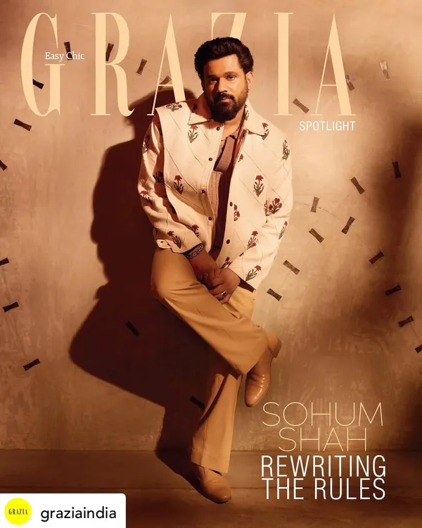 Styling for a magazine cover is about creating a powerful visual narrative. I chose a modern printed jacket over a classic ensemble to give Sohum Shah a look that feels both contemporary and timeless, perfectly matching the "Rewriting The Rules" theme.