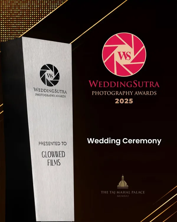 Our official award from the 2025 WeddingSutra Photography Awards for the 'Wedding Ceremony' category. This recognition fuels our passion for capturing love stories with creativity and excellence.