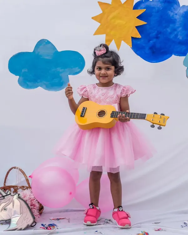 A perfect party look for a little rockstar. This pink tulle dress is designed for maximum fun, with a full, twirl-worthy skirt and a comfortable top that lets her play and celebrate with ease.