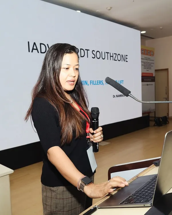 It was an honor to serve as faculty at the Dermatosurgery Workshop at JIPMER, Pondicherry. Here I am, sharing my insights on procedures like fillers and botulinum toxin with postgraduate students.