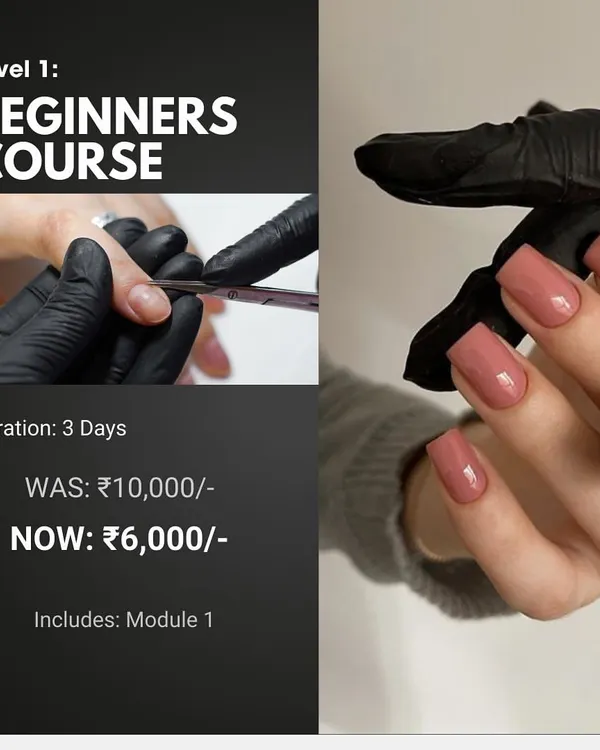 Perfect for absolute beginners. Our 3-day course covers the essential foundations, including nail anatomy, shaping, and dry manicures, giving you the confidence to start. No prior experience is needed.
