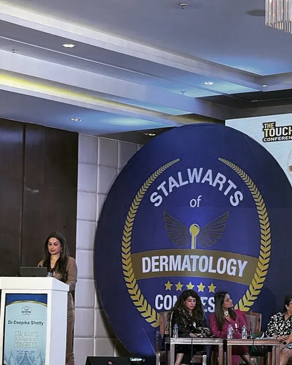 On stage at the Stalwarts of Dermatology Congress 2023. Being invited to share my experience with fellow dermatologists is a privilege and a responsibility I take very seriously.