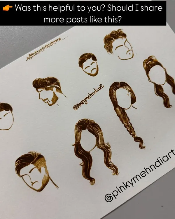 Mastering portraits starts with understanding the details. This practice sheet breaks down different hairstyles for both male and female figures, helping you add variety and realism to your characters.