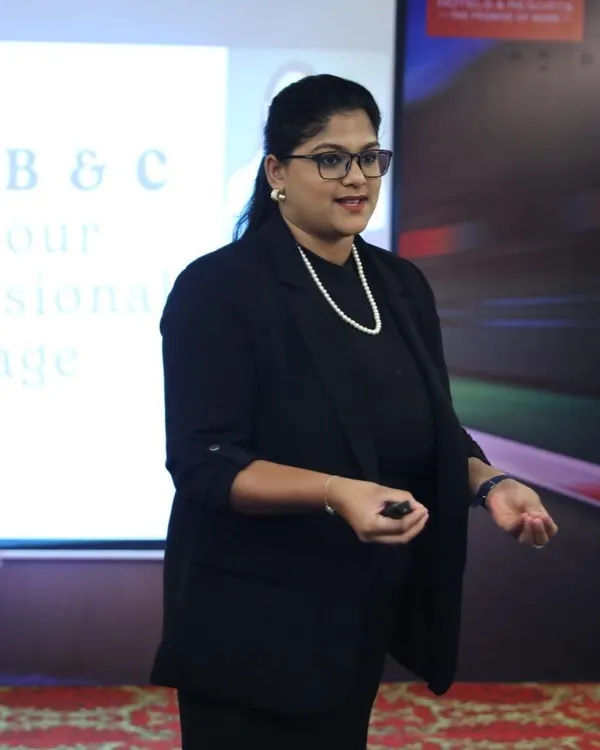 I believe in active, engaging training sessions. Here I am, leading a workshop on professional image for a corporate sales and marketing team, focusing on how appearance and body language directly impact business success.