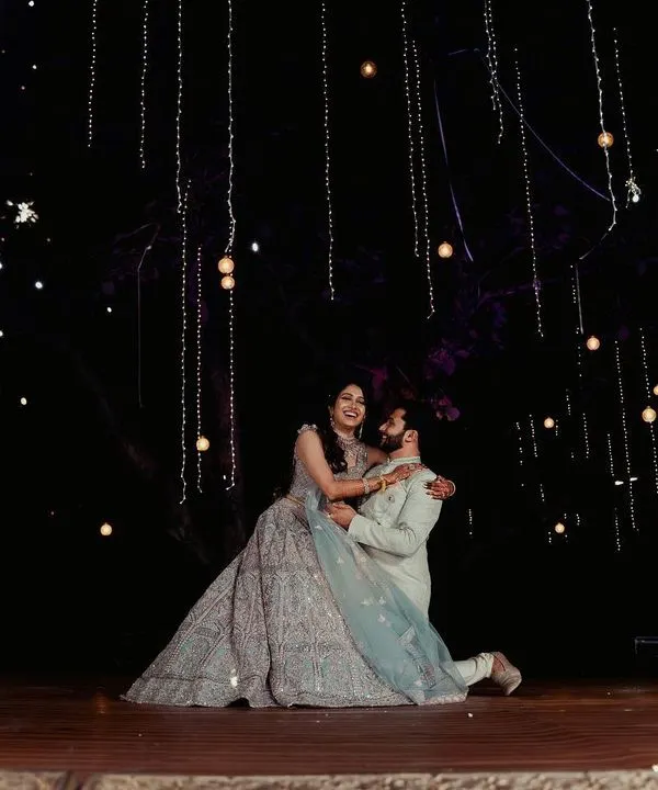 A magical moment from a Sangeet performance we choreographed and performed at. We love creating these dream-like sequences for a couple's special day.