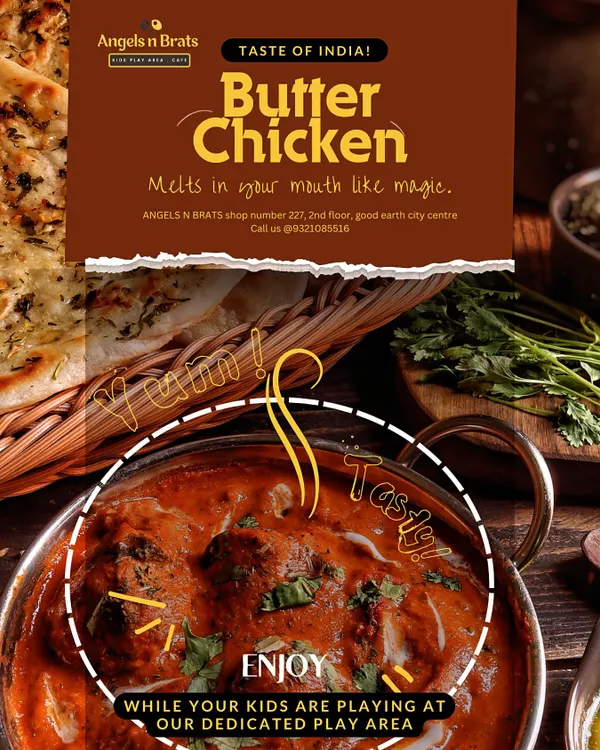 While your kids are playing in our dedicated area, you can sit back and enjoy our delicious Butter Chicken. It's one of our most popular dishes for a reason.