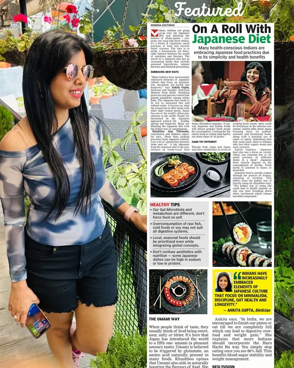 I was honored to be featured in the Deccan Chronicle, sharing my thoughts on how the principles of the Japanese diet, like mindful eating, echo our own desi food wisdom.