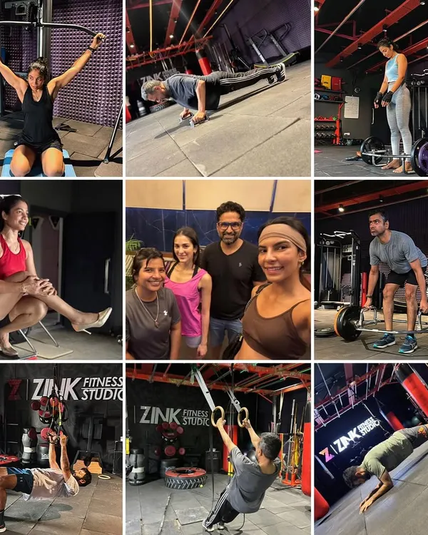 This collage is a perfect summary of what we do: strength training, functional movements, and celebrating our community. It shows the diverse range of people and exercises you'll find at Zink.
