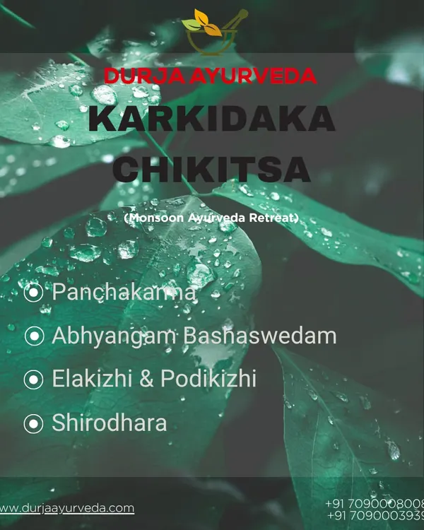 Our Karkidaka Chikitsa is a monsoon Ayurveda retreat. This seasonal therapy includes Panchakarma, Abhyangam, Kizhi, and Shirodhara to help you heal and strengthen your body for the year ahead.