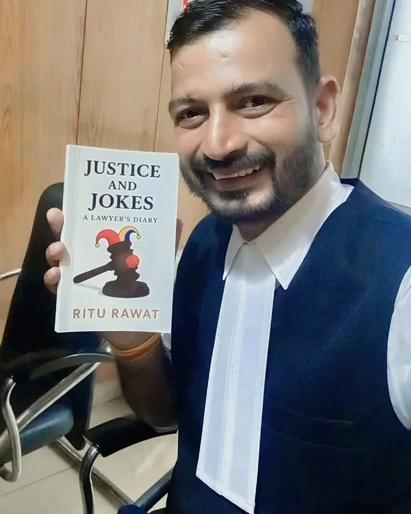 Proudly holding the first copy of "Justice and Jokes," a book by my sister and fellow advocate, Ritu Rawat. It's a wonderful look into the life of a lawyer.