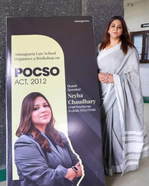 It was a privilege to be the guest speaker for a workshop on the POCSO Act at B.S. Anangpuria Institute of Law. Standing next to the event banner, I felt a deep sense of purpose in preparing these future legal professionals to handle sensitive child protection cases with empathy and expertise.