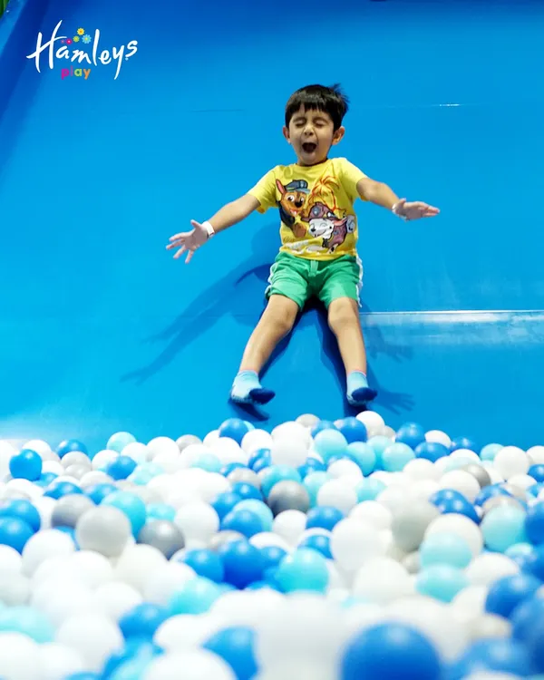 There's no feeling quite like the pure joy of flying down a slide into a sea of colorful balls. I love seeing these moments of absolute happiness, and my indoor play area is full of them!