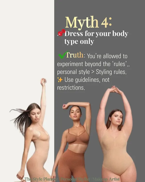 Forget the old rule that you must dress only for your body type. I believe in using guidelines, not restrictions. Your personal style should always come first, allowing you to experiment and feel great in what you wear.