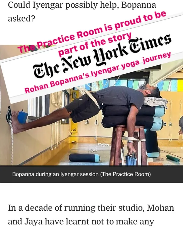 This feature in The New York Times, highlighting my work with tennis professional Rohan Bopanna, speaks to the power of Iyengar yoga. It is not about miracles, but about dedicated, intelligent practice. With time, effort, and conviction, this method creates real, tangible change for athletes and everyone else.