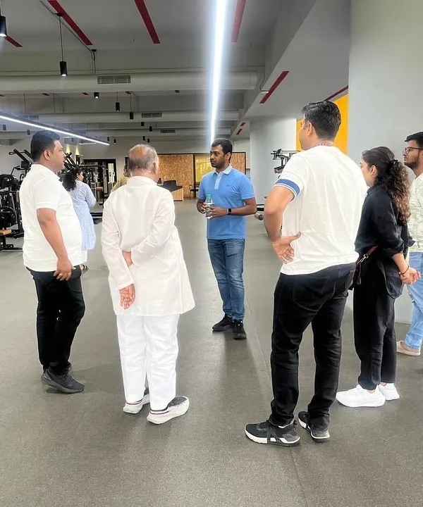 Our leadership team discusses our sports science approach with distinguished guests in our High Performance Center. These collaborations are key to our mission of advancing Indian sports.