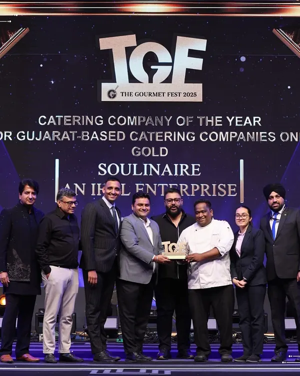 We are honoured to be on stage receiving the Gold award for “Catering Company of the Year” at The Gourmet Fest 2025 in Ahmedabad. This recognition celebrates the finest in Gujarat’s catering landscape.