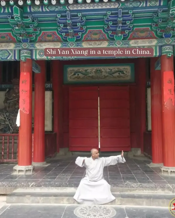 Here I am in a horse stance at a temple in China. Practicing Qigong and Kung Fu at the source of Shaolin connects me to the energy and history of this ancient art.