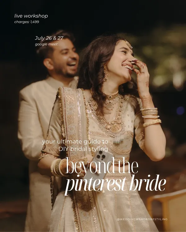 We are back with our ultimate guide to DIY bridal styling, "Beyond the Pinterest Bride." This live workshop is designed for brides who are ready to stop chasing trends and start curating a wardrobe with intention and substance.