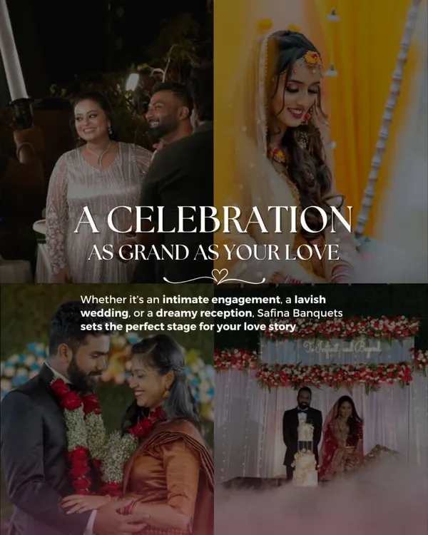 A celebration as grand as your love. This collage showcases beautiful moments from different weddings, from the engagement to the reception.