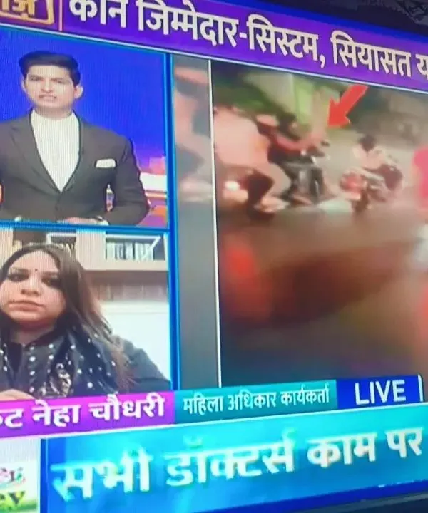 A screenshot from my live appearance on Zee News Bharat. I was invited to speak on the systemic failures and societal responsibilities related to women's safety in India.