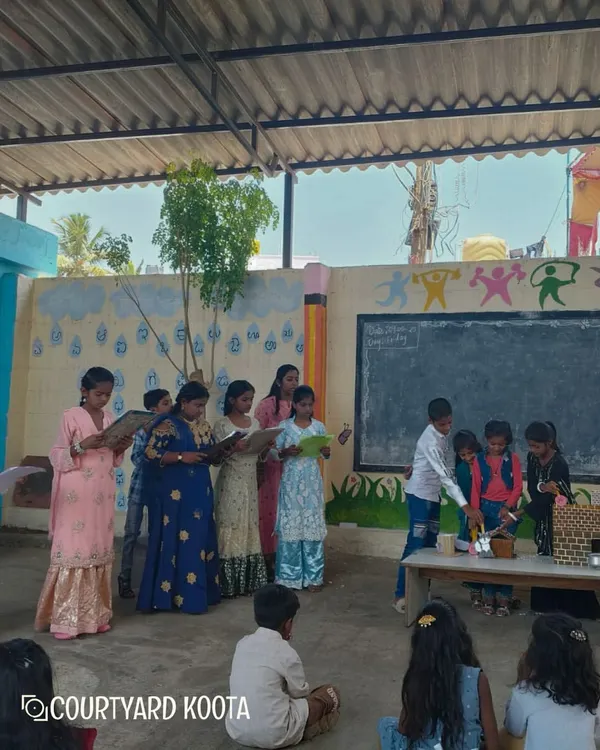 A heartwarming moment from our 'Makkala Masti' summer camp at Kambipura GHPS. Children are seen reading stories in English, building confidence and a love for language through fun, interactive activities.