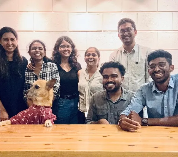 The whole gang, including our most important team member. We believe a happy, collaborative team creates the best work.