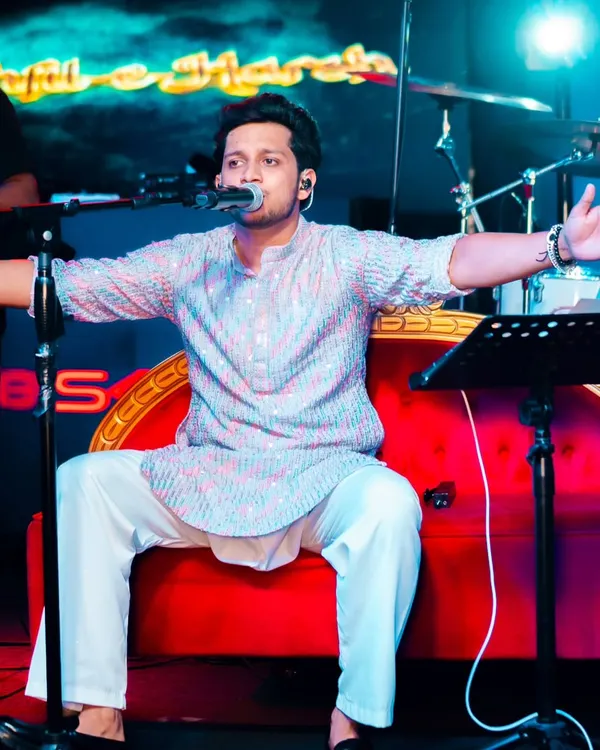 Lost in the rhythm of Sufi music. This is me in my element, connecting with every word and sharing that emotion with the audience during a live mehfil.