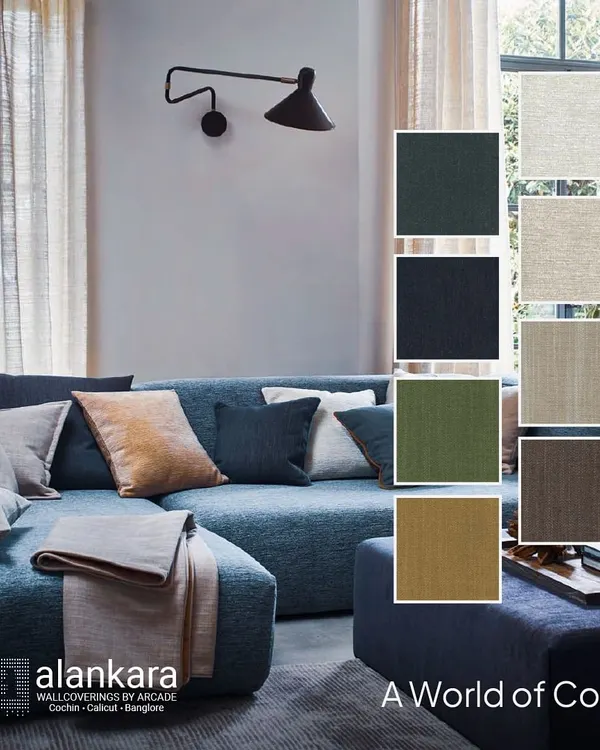A world of color from the Melford & Maycott collection. These versatile fabrics, with their subtle iridescent glow and rich hues, are perfect for both drapes and upholstery.