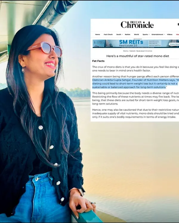 I was thrilled to be featured in the Deccan Chronicle, where I shared my insights on monodiets. I always emphasize sustainable, balanced nutrition over quick-fix fad diets that can carry long-term risks.