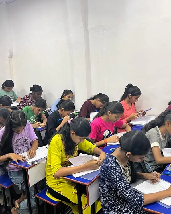 A classroom full of students deeply focused during their first preliminary examination. We believe consistent practice is the key to conquering exams and achieving excellent SSC results.